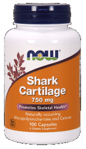Shark Cartilage (100 Caps 750 mg) NOW Foods